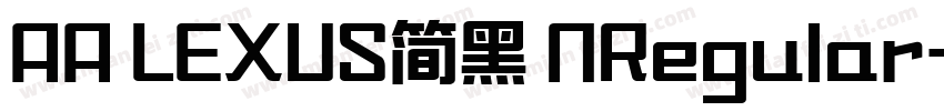 AA LEXUS简黑 NRegular字体转换